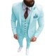 thumbnail image 3 of Nuevo traje rosa de 3 piezas para hombre, traje formal de negocios con solapa con muesca, esmoquin ajustado, chaqueta para padrino de boda (chaqueta + chaleco + pantalones), 3 of 5