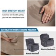 thumbnail image 3 of EIGTHTAIL Housse Extensible en Velours pour Fauteuil Inclinable 1 Pce Housse Douce pour Fauteuil Inclinable Housse de Fauteuil Inclinable Protecteur pour Fauteuil Inclinable - Bleu Paon, 3 of 7