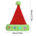 thumbnail image 3 of FastXmas Christmas Santa Claus Hat with LED Decoration 12.6x17.7 In Christmas Hat with lights Red and Green Xmas Hat Ornament Cute Santa Hat Decor for Women and Men Christmas New Year Party Supplies, 3 of 7