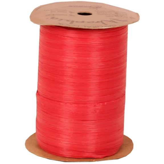 JAM Raffia Ribbon, 100 Yards, Red, 1/Pack
