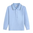 thumbnail image 4 of Grblisyd 3 Pack Boys Girls Polo Shirt School Uniform Polo Caual Soft Long Sleeve Classic Collared Shirt Kids Back to School Clothes, 4 of 4