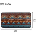 thumbnail image 3 of Area Rugs Carpet for Bedroom Floor Kitchen Rugs African Print Geometric Ethnic Brown Bedside Runner Rug Living Room Washable Non Slip 39×20in Sofa, 3 of 7
