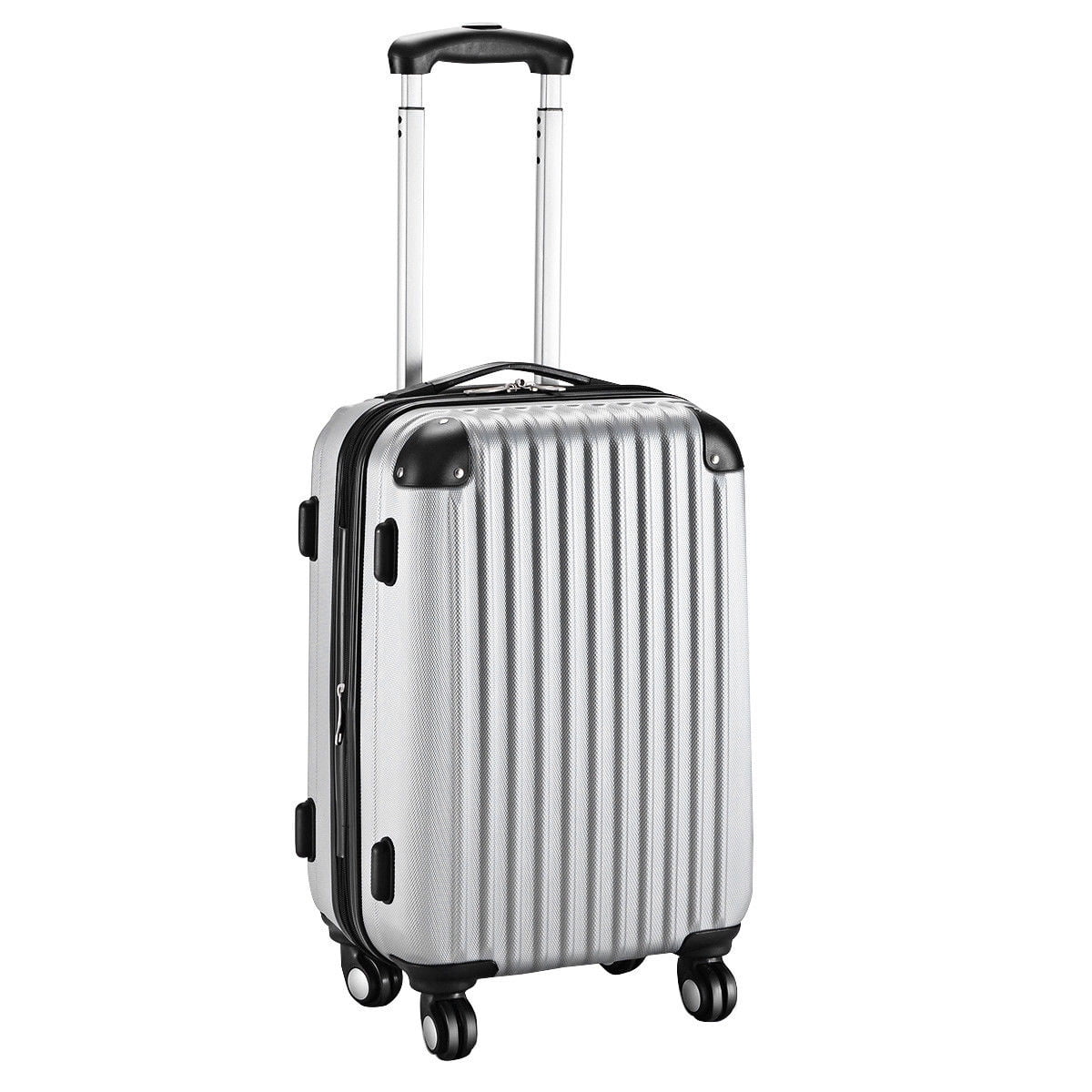 GLOBALWAY 20&quot; ABS Carry On Luggage Travel Bag Trolley Suitcase Gray | Walmart Canada