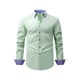 thumbnail image 1 of Blusa y camisa de manga larga con cuello vuelto para hombre, cárdigan liso de moda con cuello vuelto, camisa de negocios con botones, blusa de poliéster para hombre, 1 of 6