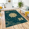 thumbnail image 2 of Mystical Astrology Area Rugs, Crescent and Stars Print Indoor Area Rug, Vintage Washable Soft Fluffy Large Floor Carpet for Bedroom Living Room Office 3'x4', 2 of 6
