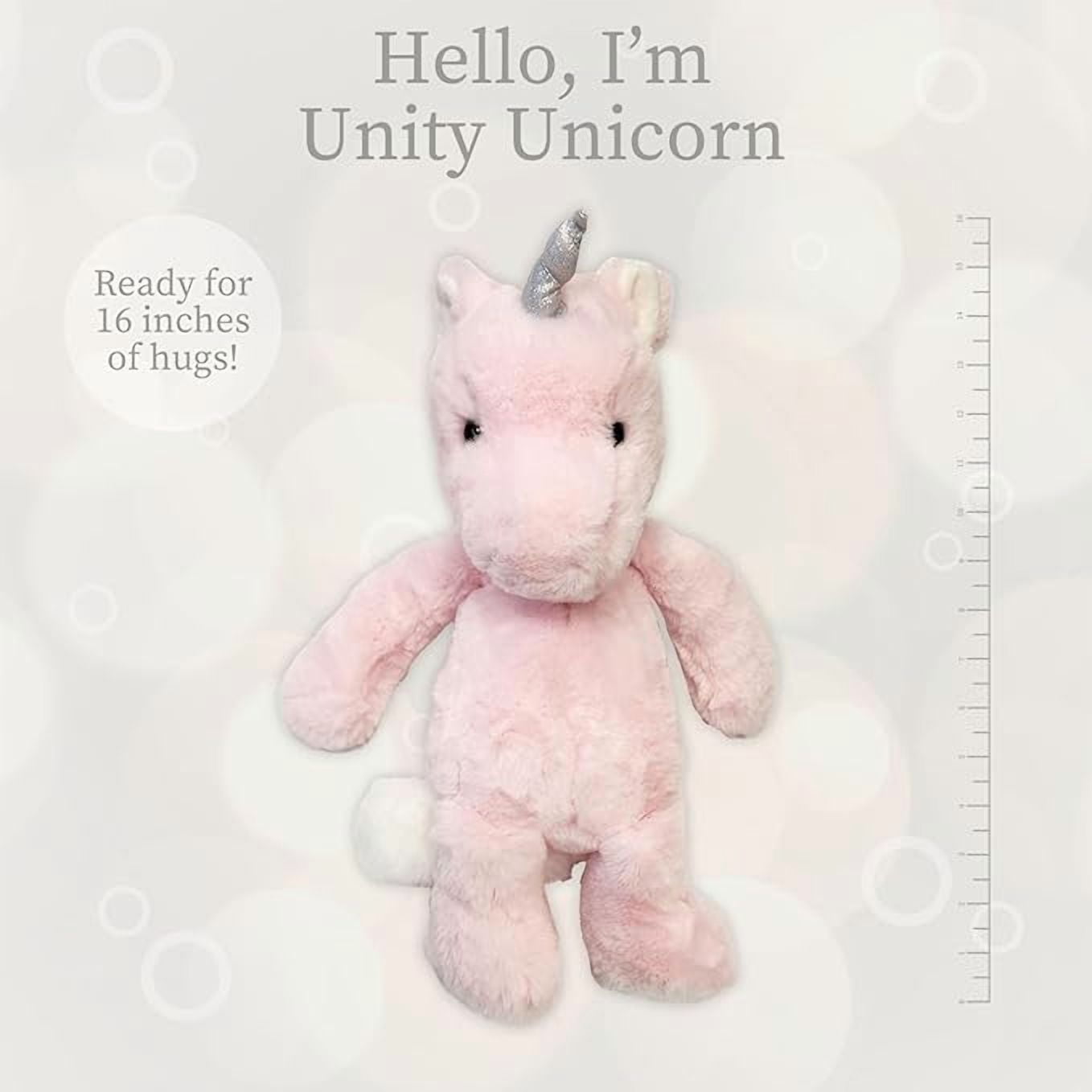 World's Softest Plush Unity Unicorn, Rose, Lushee, Large, 16" Stuffed Animal