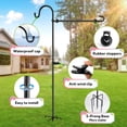 thumbnail image 2 of Teblint Garden Flag Stand, 2-Pack Flag Pole Holder with Shepherds Hooks 48" Garden Flag Holder for 12 x 18" Flag for Outdoor Decorations (Without Solar Lights & Flag), 2 of 8