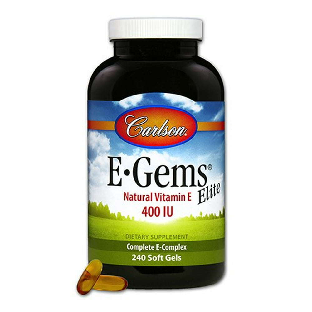Carlson EGems Elite Natural Vitamin E Softgels, 240 Ct