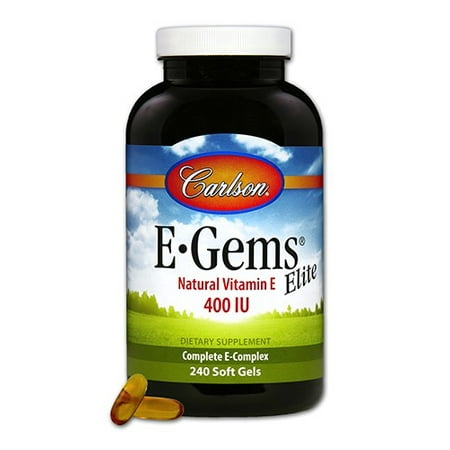 E-gems Elite Natural Vitamin - Carlson E-Gems Elite Natural Vitamin E Softgels, 240 Ct