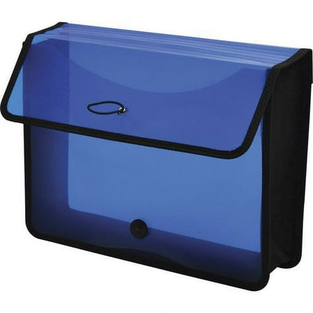 Lion EXPAND-N-FILE Letter File Wallet – 8 1/2 x 11 – 3 Expansion – Canvas Polypropylene – Transparent Blue – 1 Each | Bundle of 10 Each