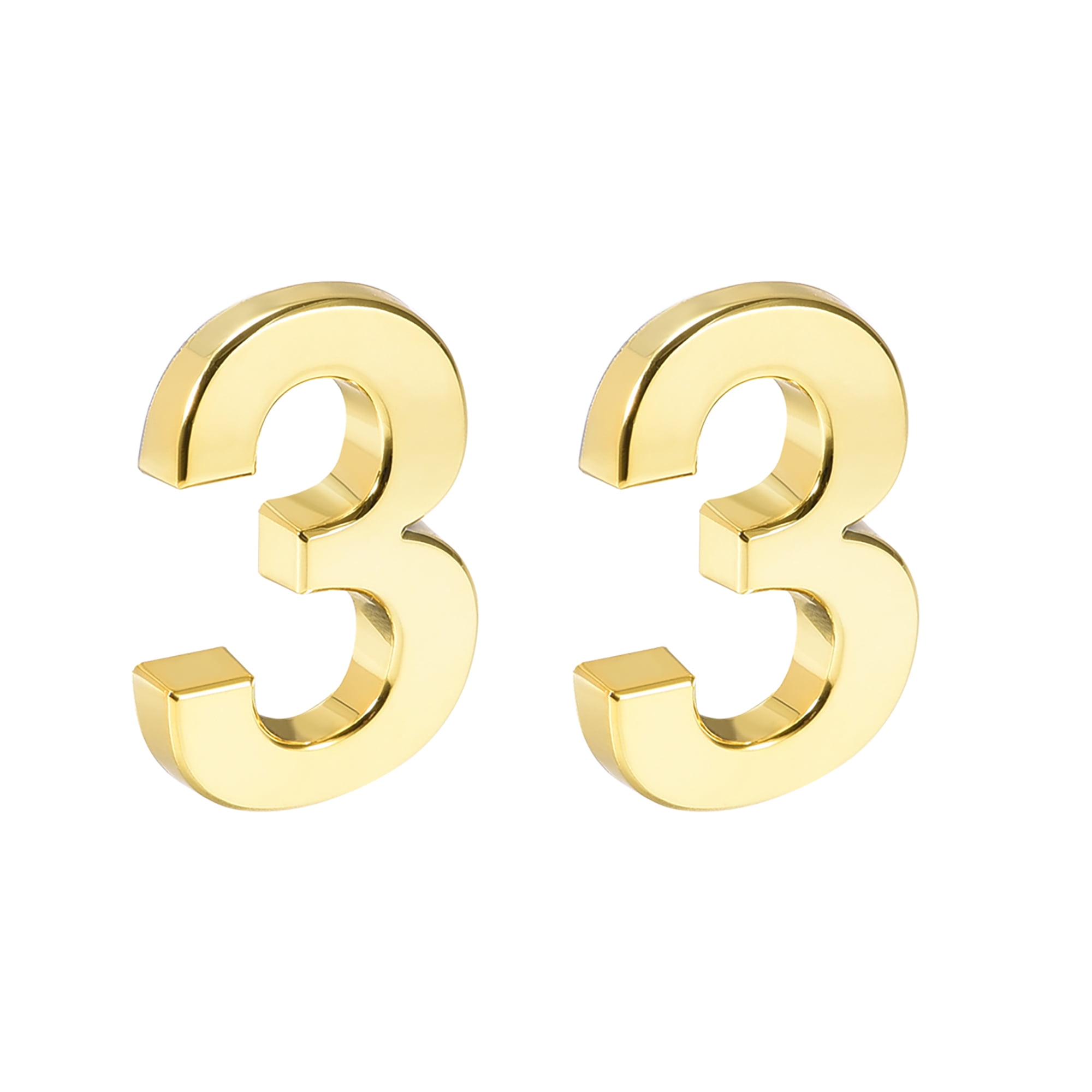 Self Adhesive House Number 1.38-Inch ABS Plastic Number 3 ...