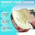 thumbnail image 5 of Premium Travel Pattern Memory Foam Seat Cushion Ergonomic Chair Pad for Office Chair, Car, Airplane & Bleachers Sciatica, Tailbone Hip & Back Pain Relief - Chair Cushion for Long Office Workers., 5 of 5