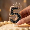 thumbnail image 4 of Fashion Cartoon Creative Birthday Candle - Party Number Candle with Luxe Crown Gem Design - for Birthday Celebrations, Party Decorations, Cake Toppers, 4 of 5