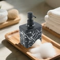 thumbnail image 2 of Premium Marble Plastic Soap Dispenser – 18oz Square Refillable Bottle with Pump for Bathroom, Kitchen, Vanity and Office, 2 of 6