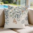 thumbnail image 2 of 24x24 Pillow Covers Set of 2, Blue Eucalyptus Coastal Square Throw Pillow Covers for Couch/Sofa/Living Room, Starfish Shell Summer Decorative Soft Pillowcases for Couch Throw Pillows, 2 of 9