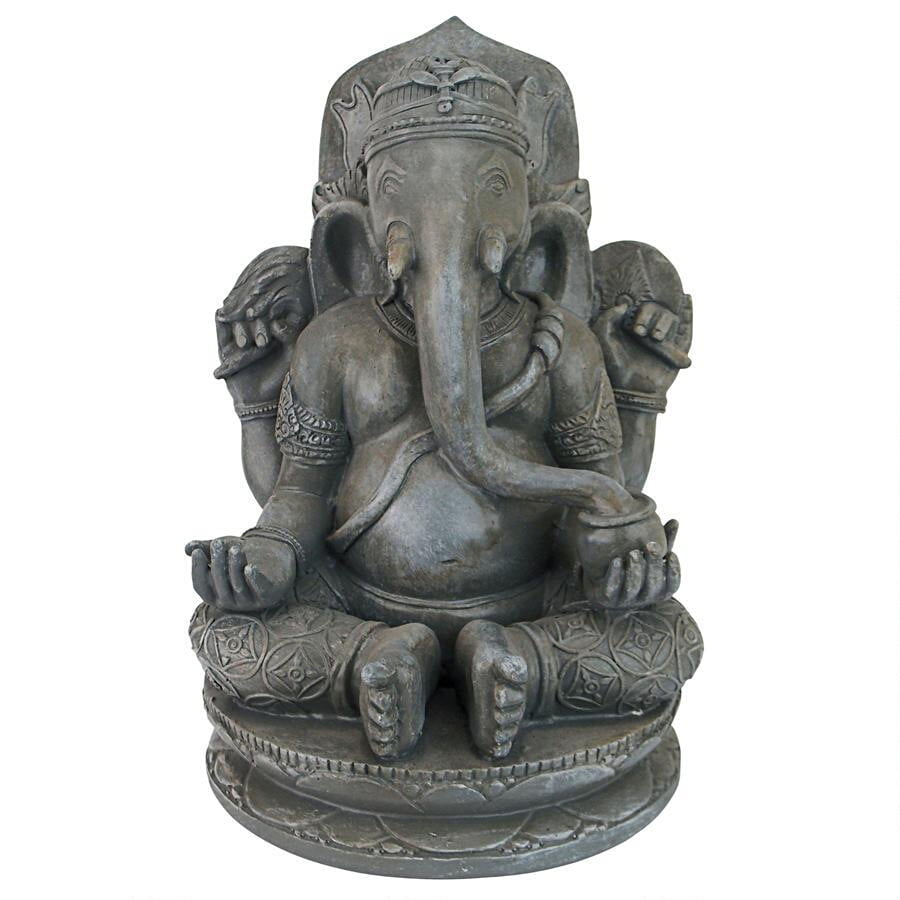 Milisten Resin Ganesh Hidu Elephant Statue Elephant Buddha Figure Statue God of Success Desktop Ornament Decoration for Home Office Car