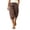 Coffee 22, variant on Karymi Women's Shorts Capri Jogger Pants, Elastic High Waist Baggy Cropped Harem Pants, Boho Casual Trousers With Side Pockets