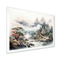 thumbnail image 2 of Designart "River Landscape in Grey China II" Landscapes Framed Wall Art Decor - Traditional White China Entryway Framed Wall Art, 2 of 6