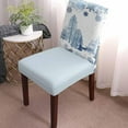 thumbnail image 3 of Chair Covers for Dining Room Set of 6,Winter Season Snowy Forest Stretch Seat Protector Removable Washable Chairs Slipcovers for Kitchen Banquet Wedding Hotel,Christmas Tree Elk Snowflakes, 3 of 6