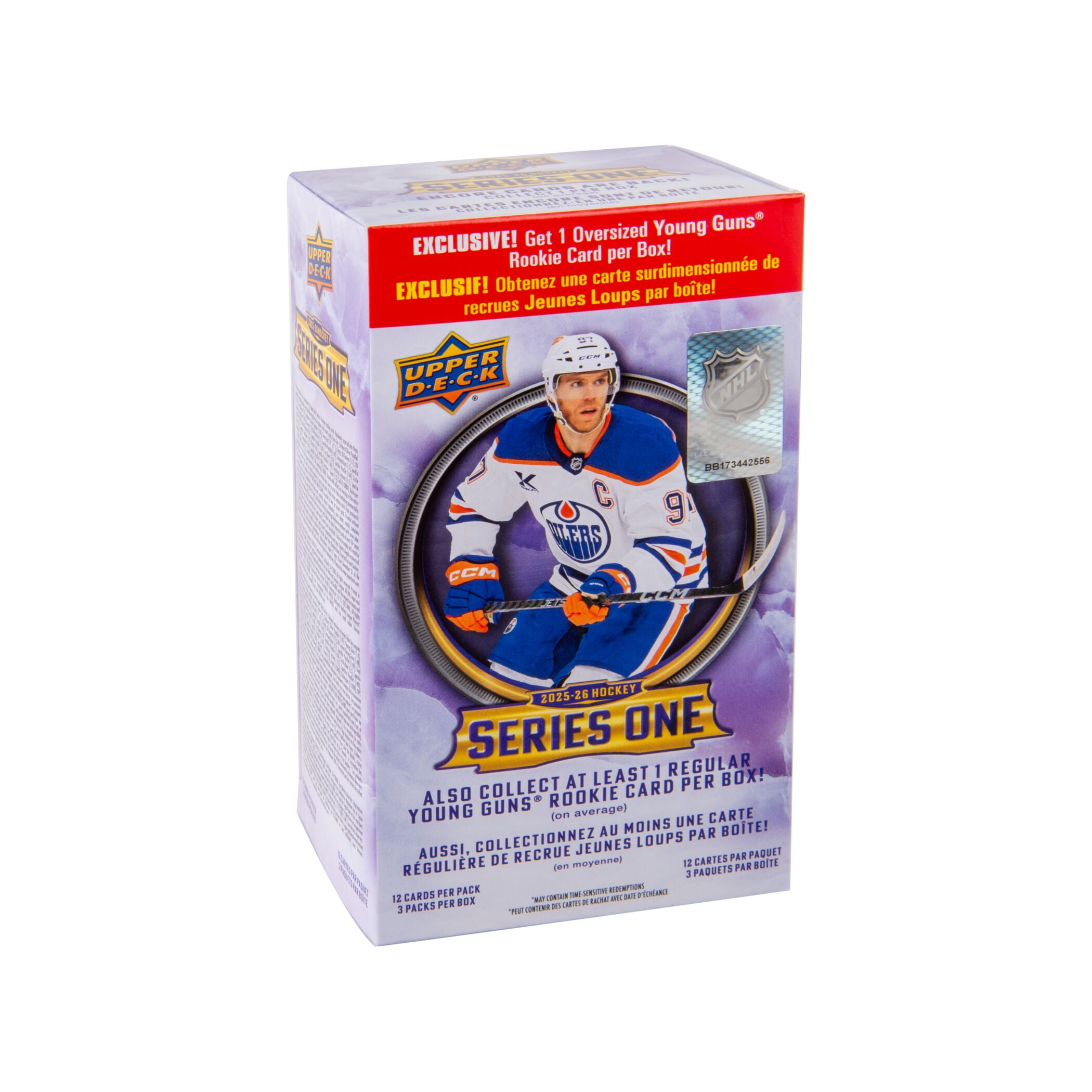 2025-26 Upper Deck Series 1 Hockey Trading Cards Blaster - Exclusive Oversized Young Guns!