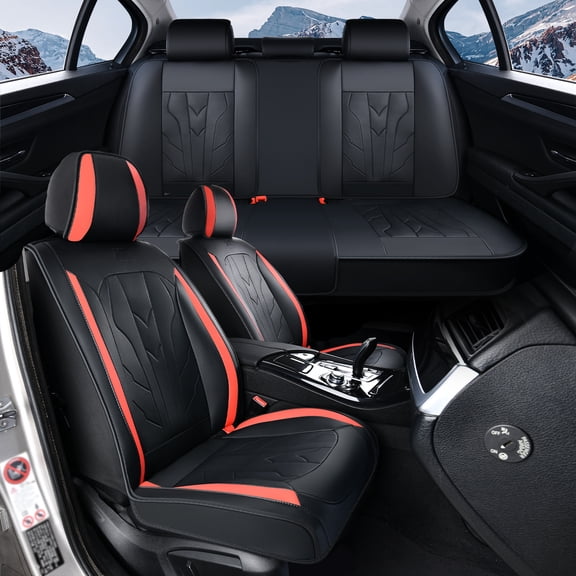 Car Seat Cover for Mazda Cx-5 2026, Waterproof PU Leather 5 Seats Full Set Wear Resistance Protect and Upgrade Seats, Red Edge Car Seat Covers, Pet Car Seat Covers
