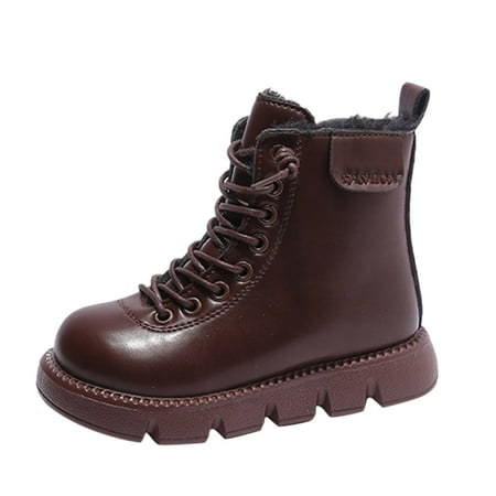 

fvwitlyh Gilrs Boots Fashion Boots Fashion Winter Children Boots Boys And Girls Ankle Boots Flat Bottom Non Slip High Metallic Toddler Boots for Girls
