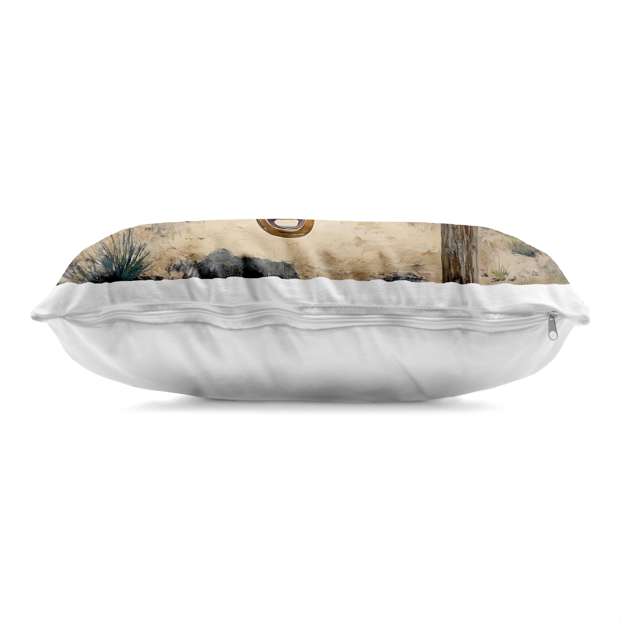 Stupell Industries Saddle on Desert Fence Decorative Printed Throw Pillow, design by Franklyn Gregory, 14 x 7 x 20