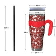 thumbnail image 4 of 40oz Tumbler,Red Christmas Silhouette Pattern Insulated Tumblers with Removable Handle,Stainless Steel Double Vacuum Coffee Tumbler Cup with Straw for Home,Office,Travel,Party, 4 of 5