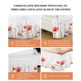 thumbnail image 6 of Pastoral Flowers Bed Skirt Colorful Floral Leaves Plants Watercolor Bed Skirts Queen Size 18 Inch Drop, Wrap Around Dust Ruffle&nbsp;Bedskirt with Adjustable Elastic Belt for Queen Size Beds, 6 of 7