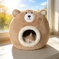 thumbnail image 5 of SIfdSeng Lit pour Chat Fermé pour Intimité Lit pour Chat en Forme d'Ours Douillet Abri d'Intimité Fermé Lit pour Chat Multifonction Lavable Lits Doux pour Chat pour Intérieur, 5 of 5