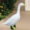 thumbnail image 5 of Porch Goose Statue Resin Duck Garden Decor White Farmhouse Yard Ornament Weather Resistant Figurine 1 Pc For Entryway Patio Lawn Backyard Desktop Accent Seasonal Display, 5 of 6