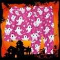 thumbnail image 2 of CUZIBR Girls Halloween Pajamas Outfits Sets Colorful Cartoon Ghost Star Cartoon Print Long Sleeve Crew Neck Top Pants Comfortable Casual Loungewear Kids Homewear,I-Hot Pink,8Y, 2 of 4
