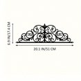 thumbnail image 2 of HELLOYOUNG 20.1 Inch Iris Scroll Metal Wall Art – Art Deco Floral Design Iron Painting Ideal for Garden and Patio Outdoor Decor, 2 of 18