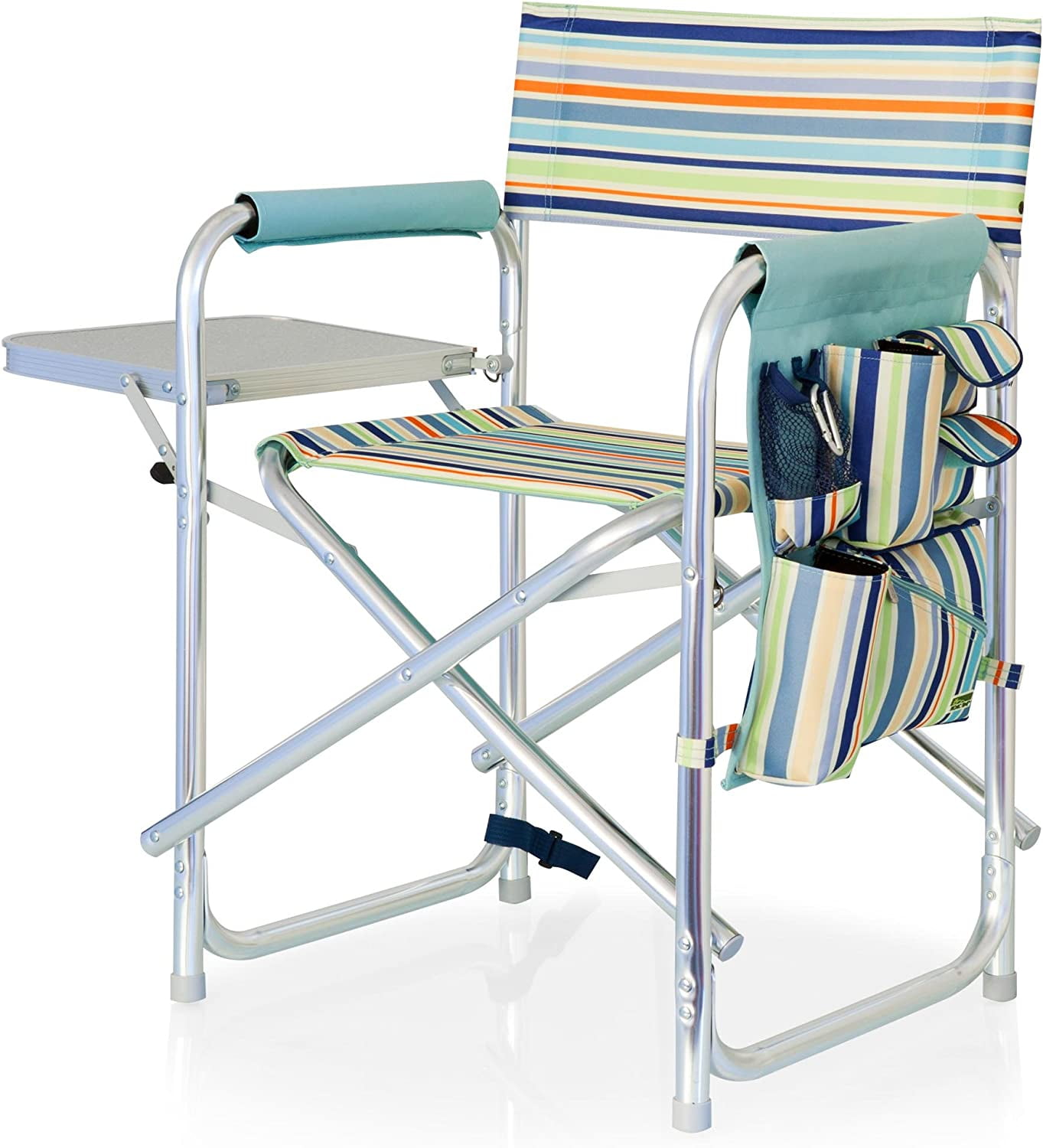 Sports Chair with Side Table, Beach Chair, Camp Chair for Adults