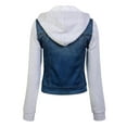 thumbnail image 4 of Made by Olivia Women's Classic Casual Hooded Denim Jacket, 4 of 5