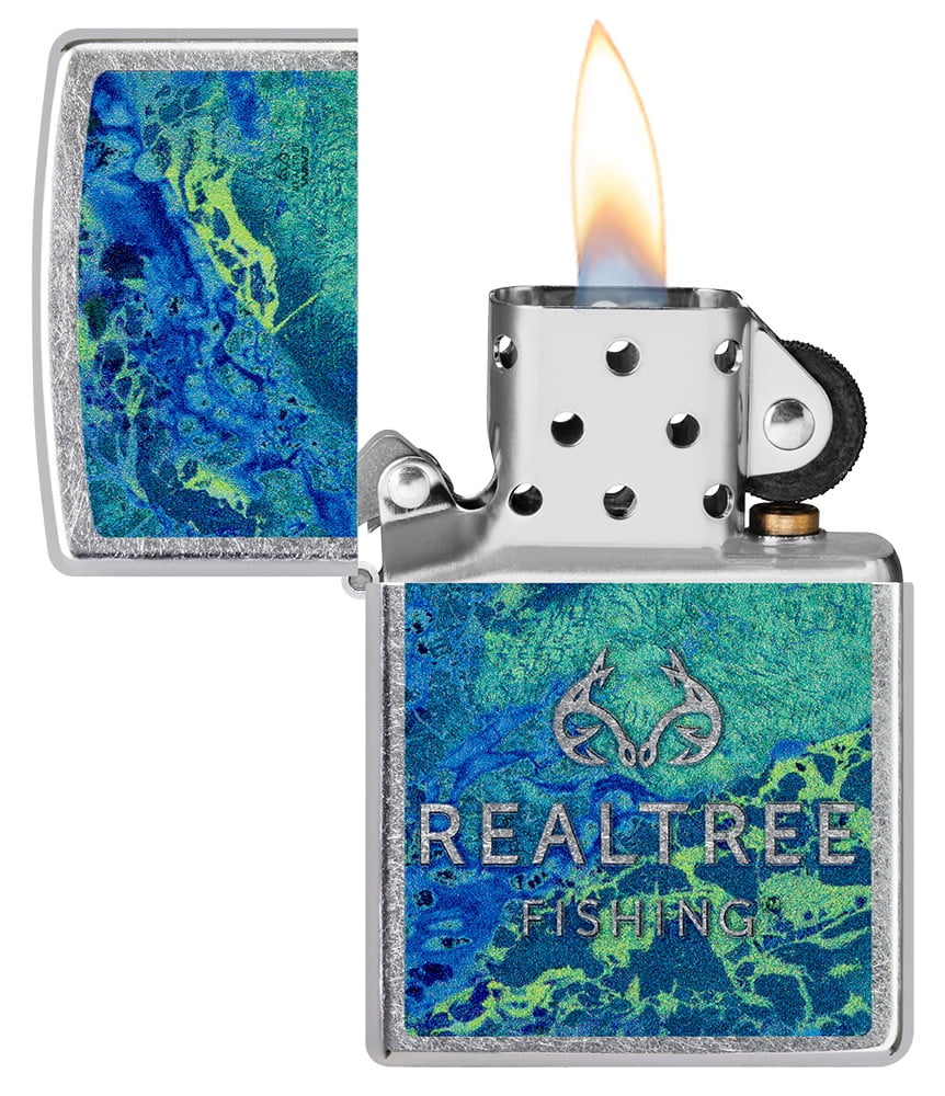 Zippo Realtree Wav3 Design Street Chrome Pocket Lighter