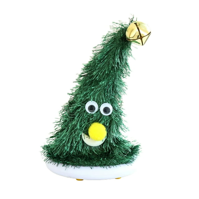 Sombrero de Papá Noel que canta y baila, árbol de Navidad eléctrico, sombrero de Navidad, columpio, juguete musical, juguete luminoso, regalo de Navidad para niños