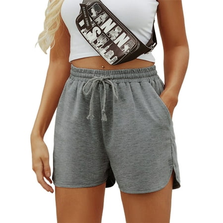 

Women s Drawstring Pockets lounge Sleep Shorts Short Pants High Waist Pajamas Night Shorts