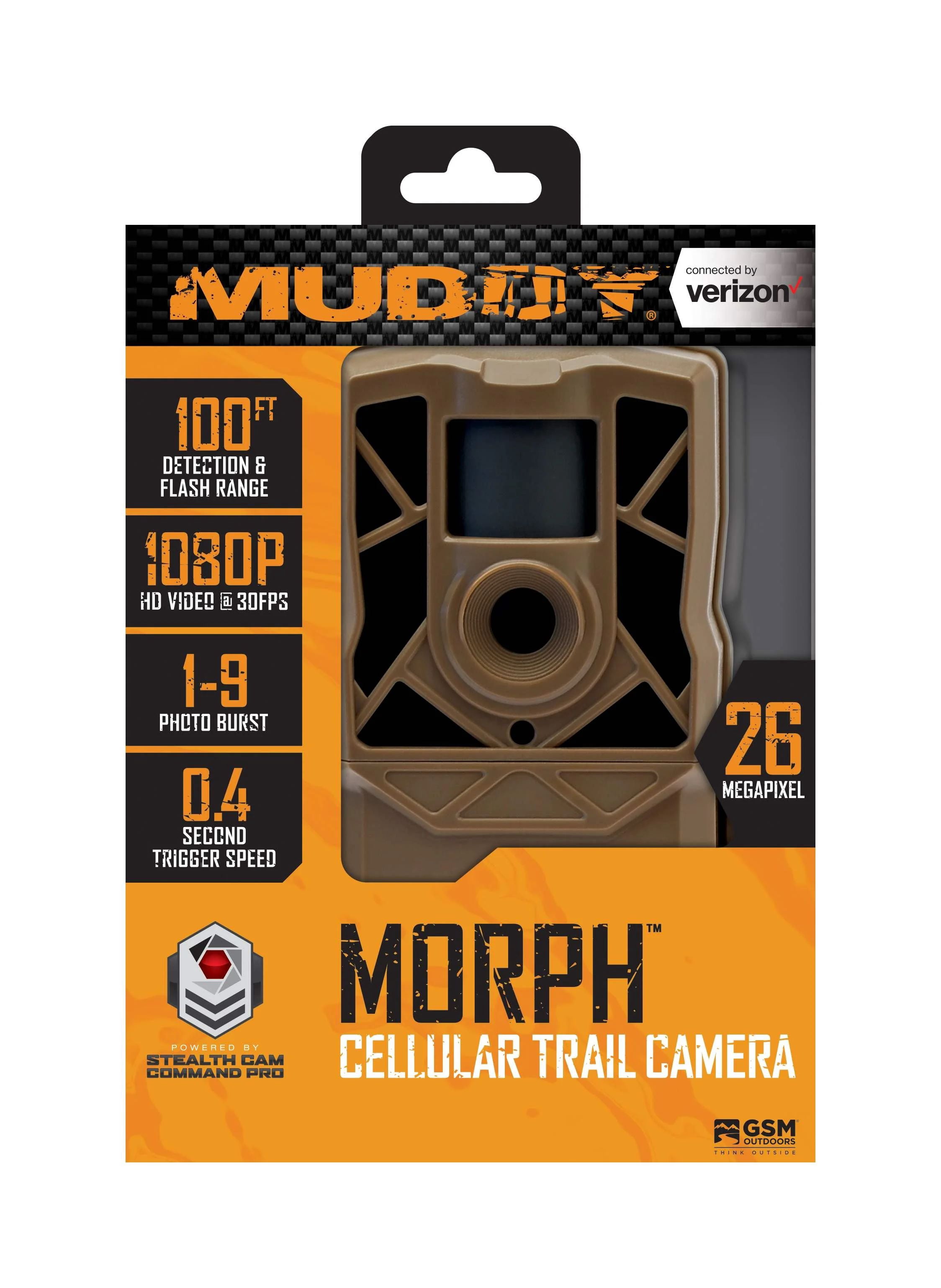Muddy Morph Cellular AT&T Trail Camera 26 MP with 16GB SD Card & AA Batteries