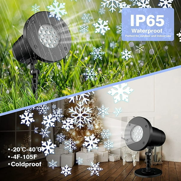 Candle Flocon de neige Projecteur de Noël LED IP65 Lumière de Projecteur  Exterieur et Intérieur Décoration
