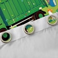 thumbnail image 4 of Castle Fairy Cartoon Garbage Truck Black Out Curtains for Teens, Playful Cat Party Curtains Pack of 2 (42x63 Each) for Bedroom, Green Blue Orange, 4 of 6