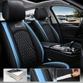 thumbnail image 2 of Tuqiang Car Seat Covers for Chevrolet for C1500 Suburban 1992-1999 5-seater Leather Auto Seat Protector, Waterproof Scratch-resistant Luxury Auto Seat Cushion Protector, Black and Blue, 2 of 7