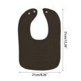 thumbnail image 2 of Babies Bibs 4-Layer Bibs Cute Light Weight Feeding Bibs Cotton for Babies & Toddlers for Babies Shower Birthday Gift dark khaki, 2 of 4