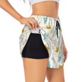 thumbnail image 1 of Balery Chicken Pantalones cortos deportivos para mujer con forro y dos bolsillos, elásticos, para entrenamiento, gimnasio, yoga-Medium, 1 of 7