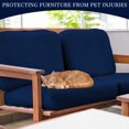thumbnail image 6 of FLASHLUMI Stretch Outdoor Patio Sofa Cushion Covers, Elastic Full Wrapped Seat Cushion Slipcovers, Machine Washable Anti-Pilling Furniture Protector Covers, Navy Blue, 14 Pack, 6 of 6