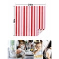 thumbnail image 4 of Red Pink Stripe Cloth Napkins Set of 4 Reusable Dinner Napkins, Geometric White Vertical Striped Cocktail Napkin Washable Table Napkins for Wedding/Holiday Party/Baby Shower 20"x20", 4 of 7