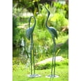 thumbnail image 3 of SPI Contemplative Garden Crane Pair of Aluminum Statues, 3 of 3