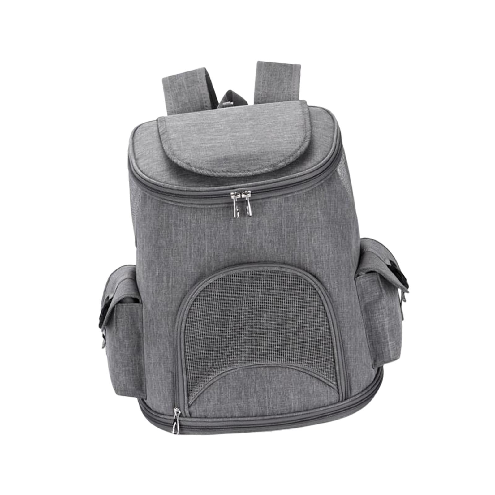 Fzaqwen Pet Carrier Backpack Adjustable Strap 2 Side Bags Carrying Bags Dog Carriers Pet Grey 14lb