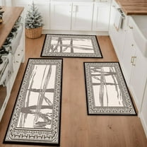 Farmhouse Kitchen Rugs Set 3 Piece, Boho Kitchen Mats for Floor, Non-Slip Kitchen Rug Waterproof Mats for Kitchen, Runner Rugs for Hallway Laundry Holiday Sink Decor