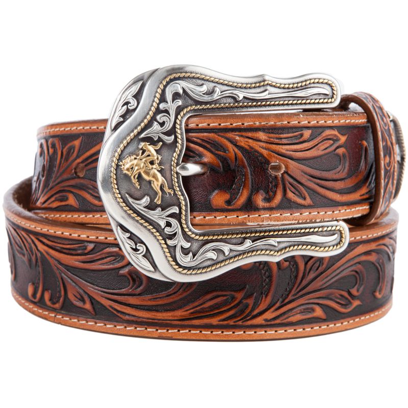 Tony Lama Mens C41514 Tony Lama Western Ride Tooled Leather ...